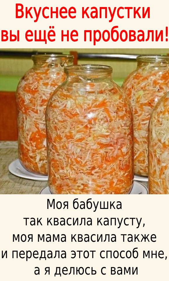 Вкуснее капустки вы ещё не пробовали!