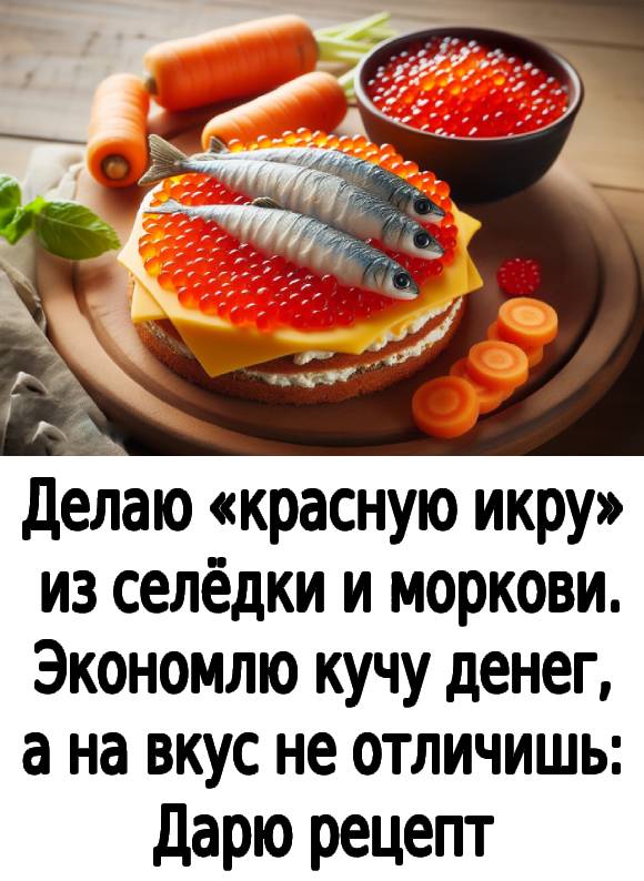 Делаю «красную икру» из селёдки и моркови – Экономлю кучу денег, а на вкус не отличишь: Дарю рецепт