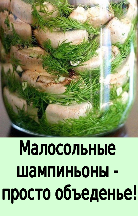 Малосольные шампиньоны - просто объеденье!