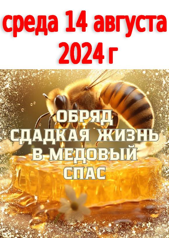 🐝 Обряд “Сладкая жизнь” в медовый спас🐝