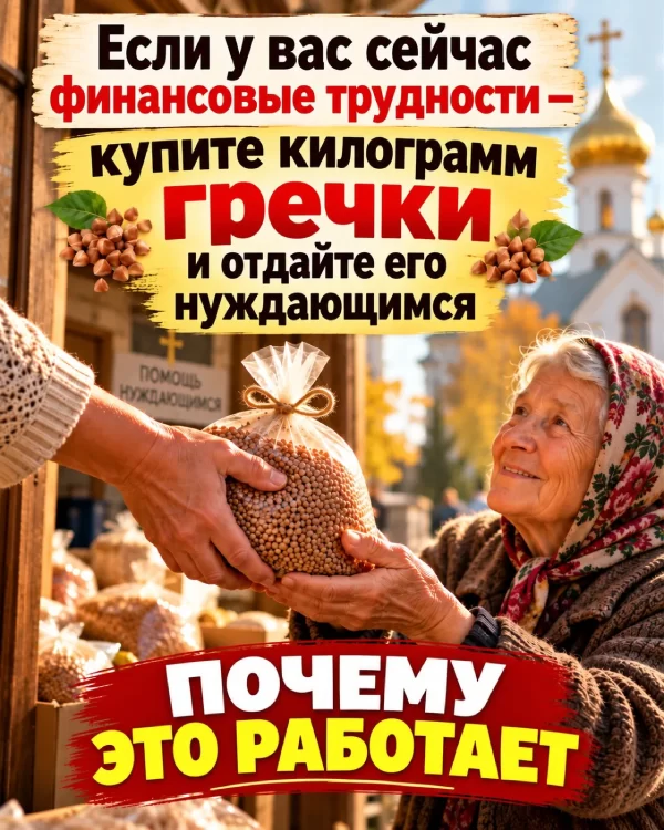 Если у вас сейчас финансовые трудности купите килограмм гречки и отдайте его нуждающимся .ПОЧЕМУ ЭТО РАБОТАЕТ