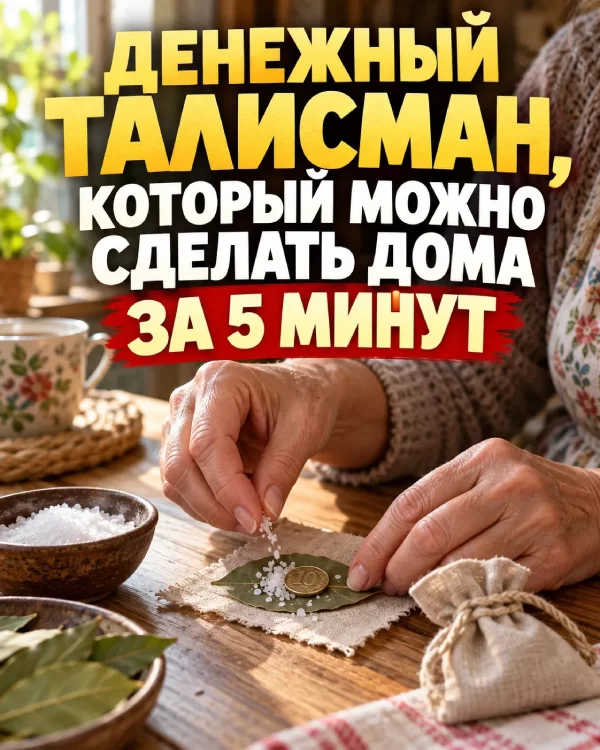 ДЕНЕЖНЫЙ ТАЛИСМАН, КОТОРЫЙ МОЖНО СДЕЛАТЬ ДОМА ЗА 5 МИНУТ