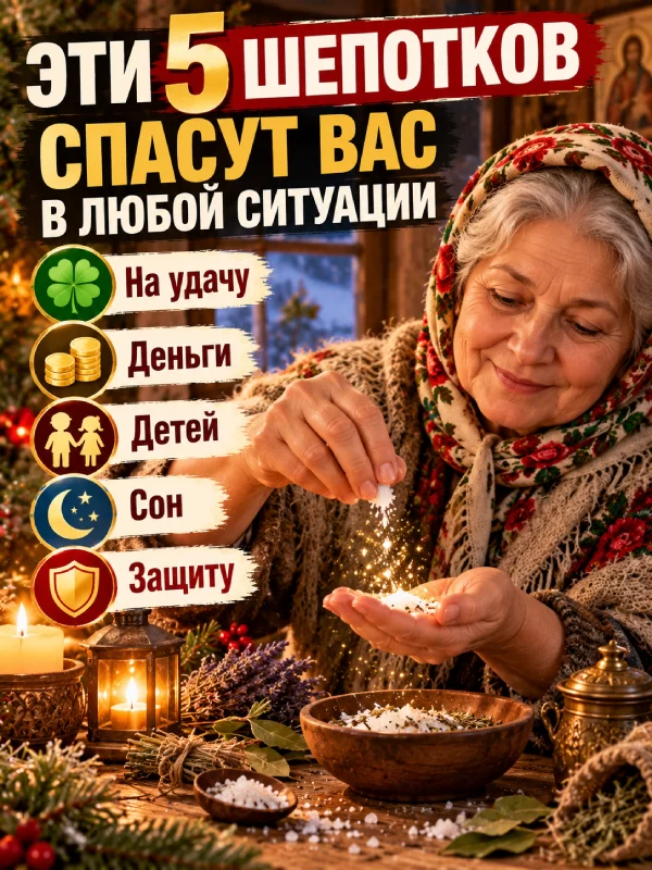 ЭТИ 5 ШЕПОТКОВ СПАСУТ ВАС В ЛЮБОЙ СИТУАЦИИ . На удачу, деньги, детей, сон и защиту